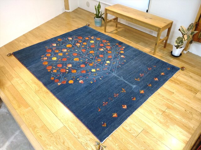 11/9迄iichi限定目玉】ペルシャ ギャッベ アマレバフト リビング