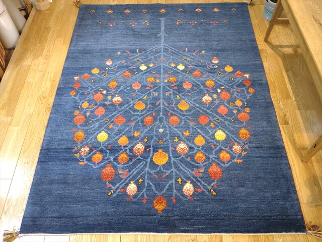 11/9迄iichi限定目玉】ペルシャ ギャッベ アマレバフト リビング