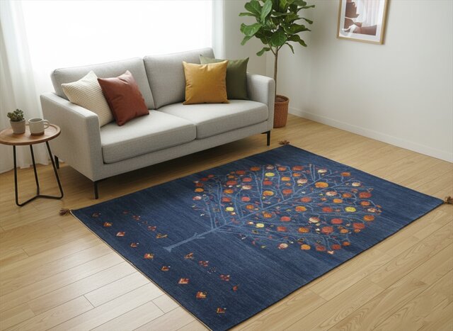 11/9迄iichi限定目玉】ペルシャ ギャッベ アマレバフト リビング