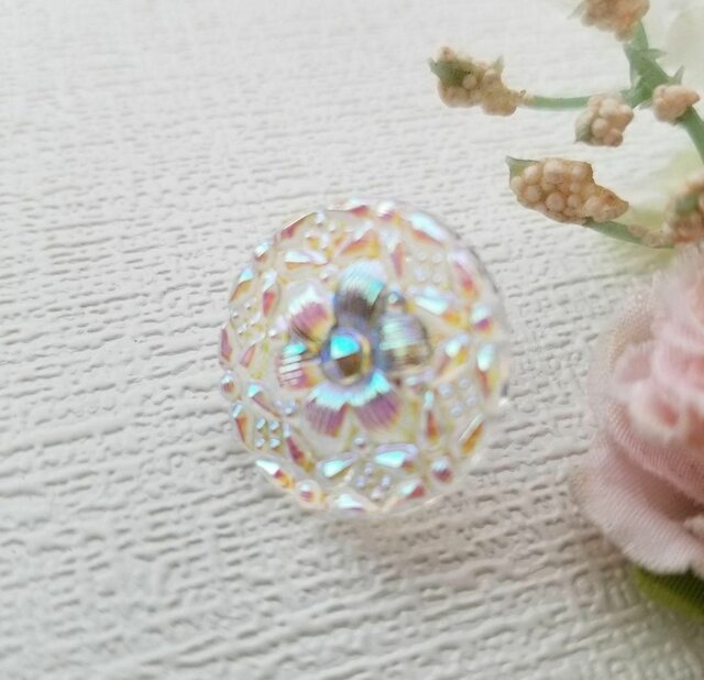 青　花　ボタン　アクセサリー　バラ　ヴィンテージ　フラメンコ　ピアス　イヤリング 青 花 ボタン アクセサリー バラ ヴィンテージ フラメンコ