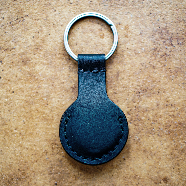 【NEW】本革500円専用キーリング（黒）ダブル