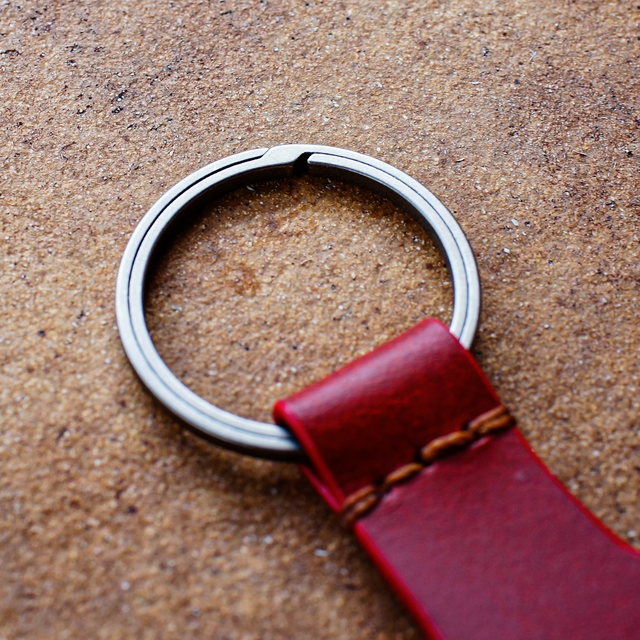 NEW】本革500円専用キーリング（赤）ダブル | iichi 日々の