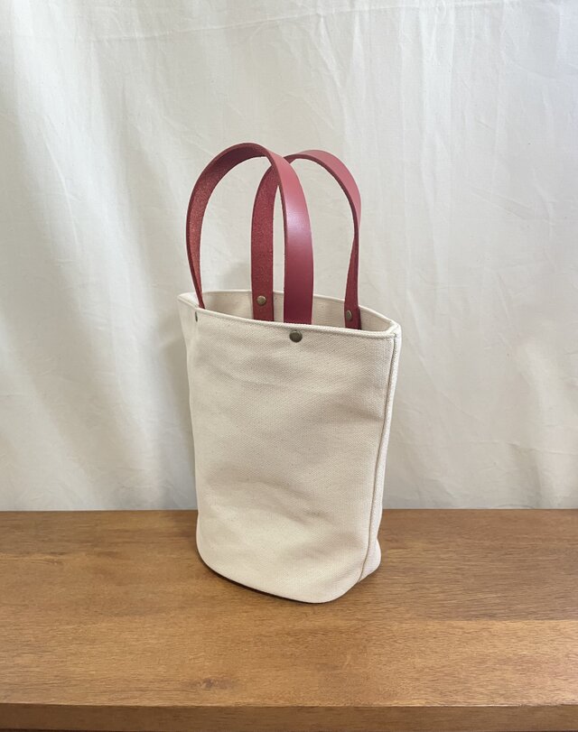 バケツ型トートバッグS✴︎現品のみ✴︎バイカラー✴︎キナリベース