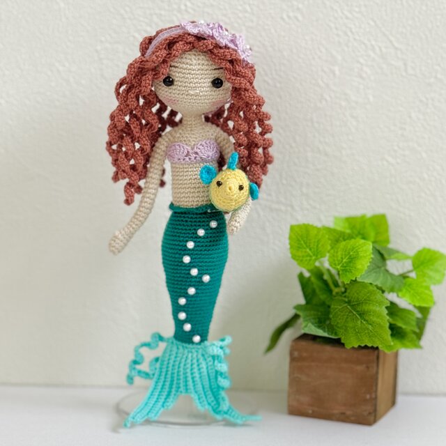 あみぐるみ・女の子 お人魚さん | iichi 日々の暮らしを心地よくする