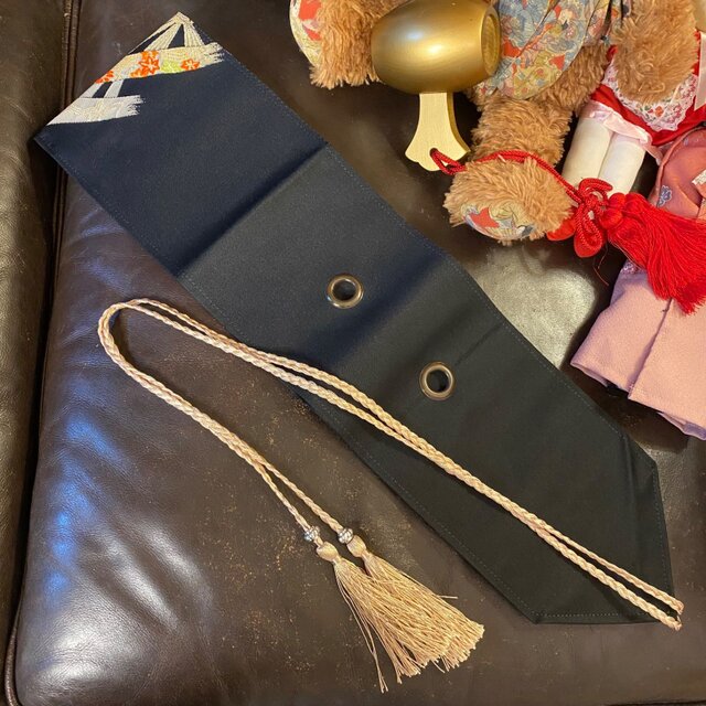 名古屋帯 リメイク サッシュベルト 飾り帯 和洋折衷 ハンドメイド