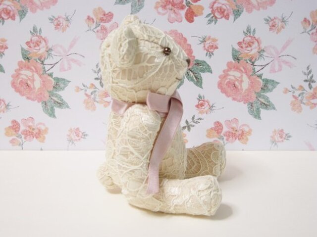 美品【ハンドメイド】ドイツアンティーク手作りテディベア♡♡♡ 本格的なクラシカル テディベア カラフルパッチワーク ドイツ製