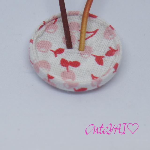 27-230くるみボタンヘアゴム てんとう虫 さくらんぼ チェック柄 27-230くるみボタンヘアゴム てんとう虫 さくらんぼ チェック柄