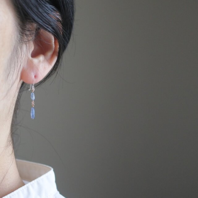 カイヤナイトのピアス（14kgf）orイヤリングのコピー | iichi