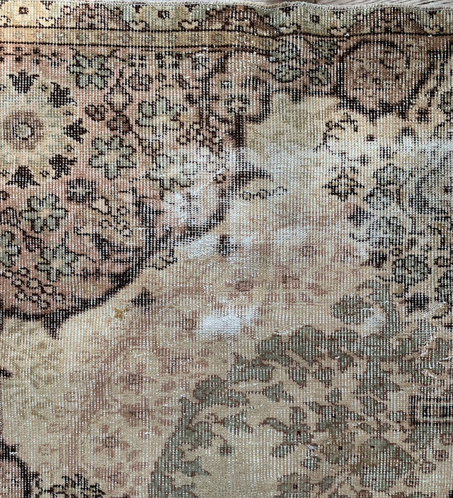 超大判　253×164幅広　オーバーダイ　ペールピンク　トルコヴィンテージラグ 超大判 253×164幅広 オーバーダイ ペールピンク トルコ