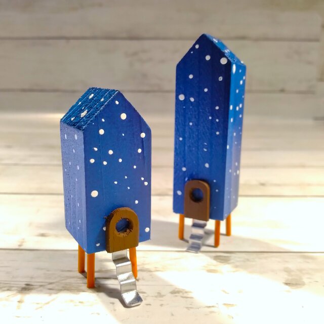 星空をまとったちいさなほしの家と、もっとちいさな家