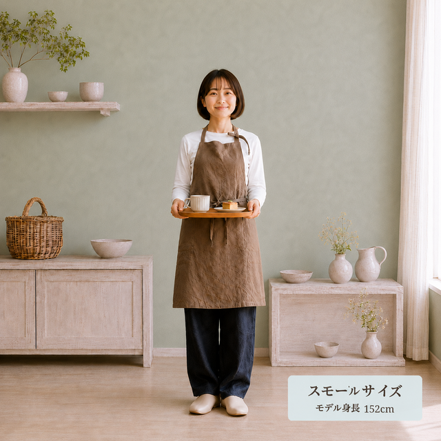 スモールサイズ 小柄なあなたに贈るベルギーリネンの華やぎワーク
