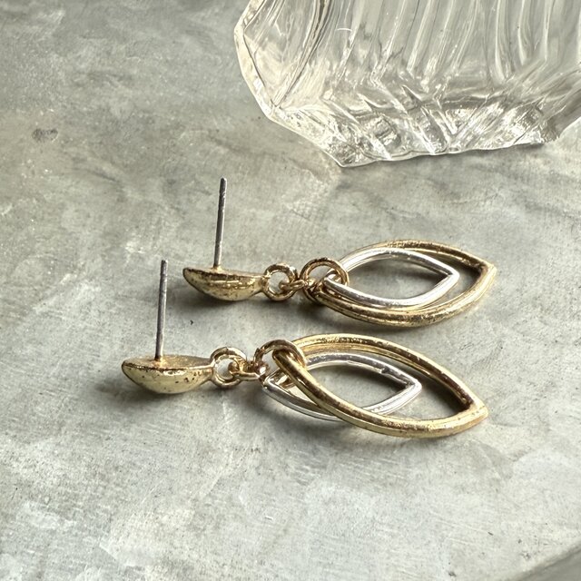 VINTAGE ヴィンテージ アクセサリー SILVER925 デザインピアス vintageシルバーデザインフープピアスsilver925 | CHAINON