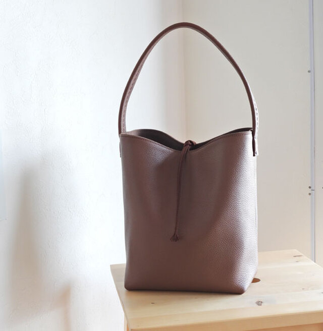 ワンハンドルレザーバッグ ミニ ココア | iichi 日々の暮らしを