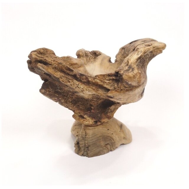 温泉流木】岩に波を乗せた変形流木の飾り台座スタンド 置台 台座 木製