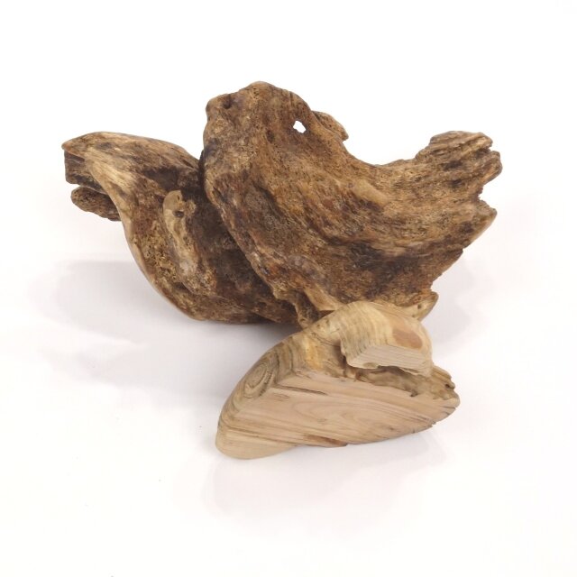 温泉流木】岩に波を乗せた変形流木の飾り台座スタンド 置台 台座 木製