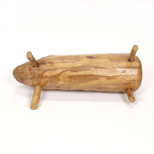 温泉流木】ロケット型流木丸太の足つきプランタースタンド 小物入れ