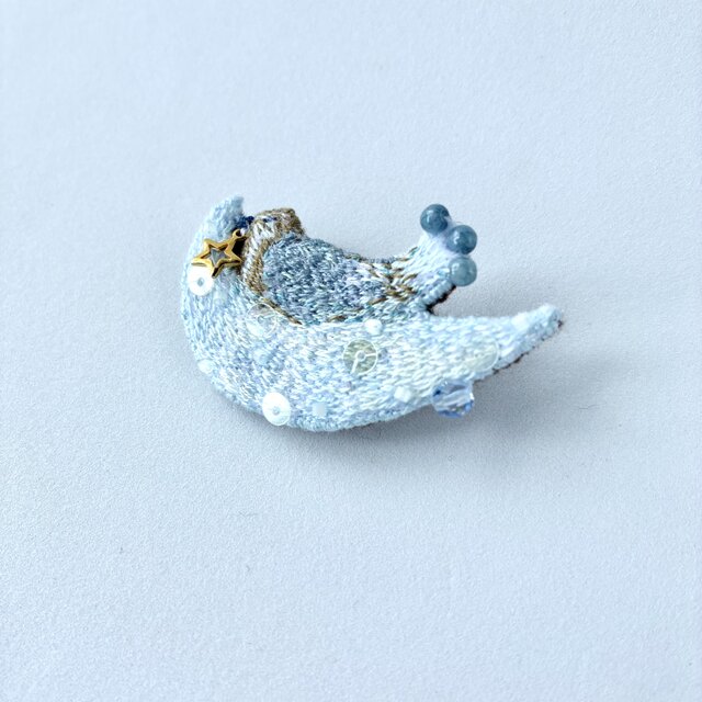 鳥のブローチ blue moon bird 