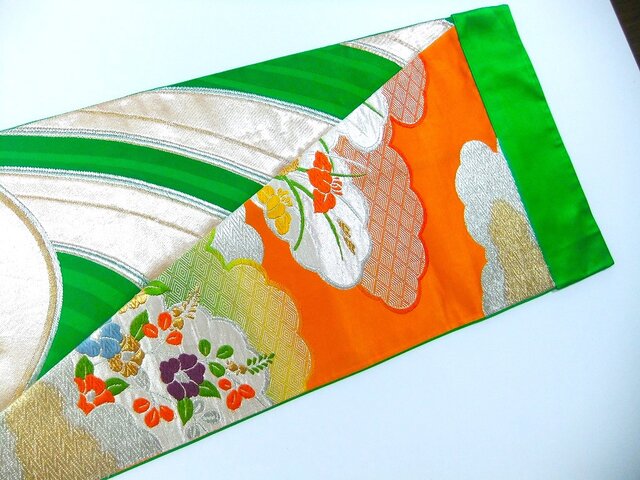 ❤ゆめ❤ハンドメイド 帯 リメイク J-082】値下げ・30×85cm和風大型マット/帯リメイク/テーブルセンター