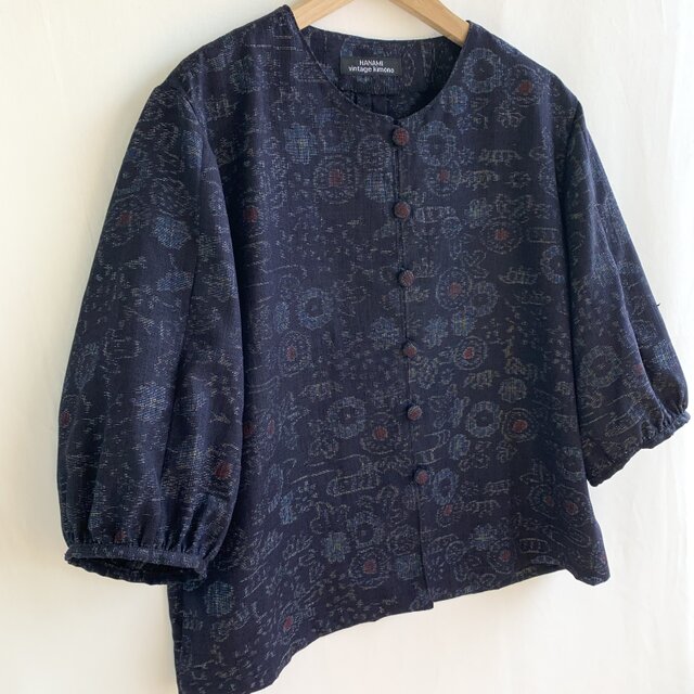 着物リメイクブラウス 紬 | iichi 日々の暮らしを心地よくする