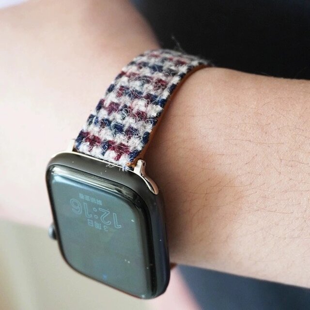 アップルウォッチバンド Apple Watch バンド オリジナルデザイン 英国製です 手縫い 本革 天然草木染め