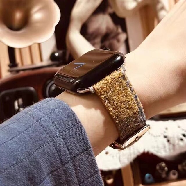 アップルウォッチバンド Apple Watch バンド オリジナルデザイン 英国製です 手縫い 本革 天然草木染め