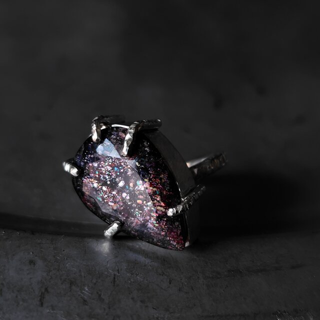 アイオライトサンストーンシルバーリング#13.5