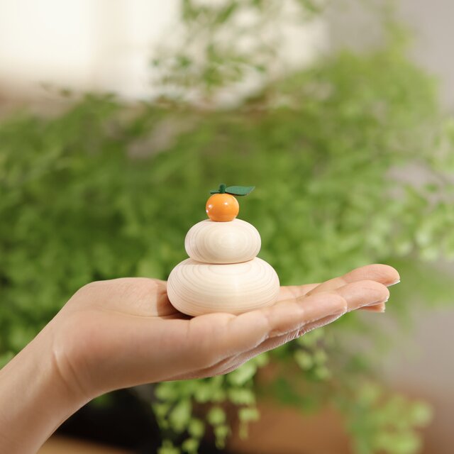 new！》鏡餅 木製 無垢材 国産ひのき 桐箱入り S,M,Lサイズ