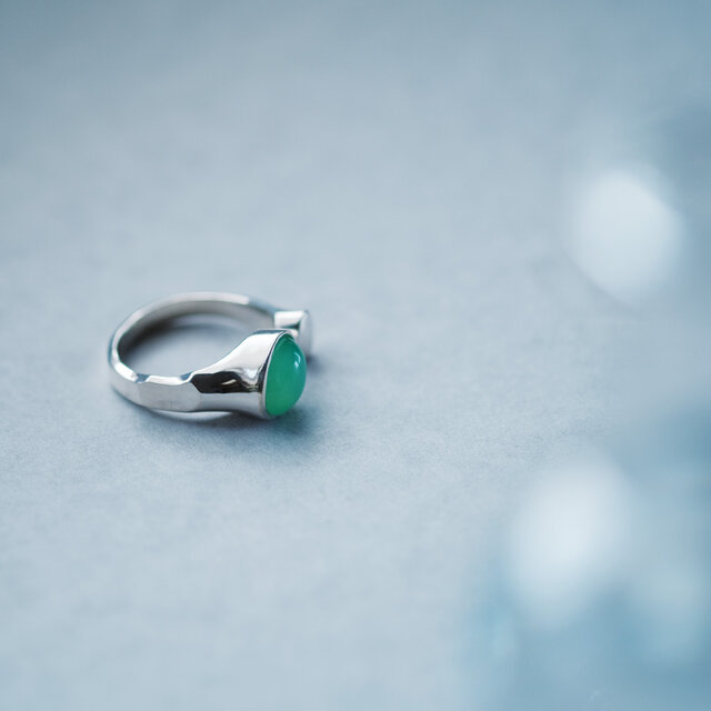 オーストラリア 翡翠 天然石 オープン リング シルバー925 | iichi