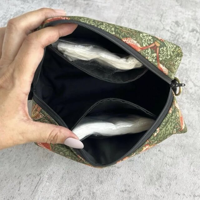 ウィリアムモリス 生地 × BOXショルダー軽量 小さめショルダーバッグ