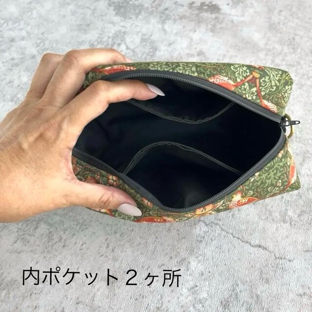 ウィリアムモリス 生地 × BOXショルダー軽量 小さめショルダーバッグ