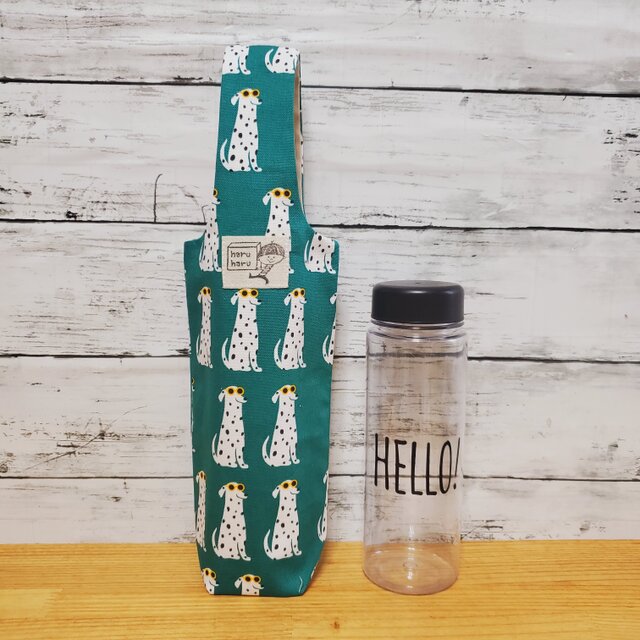 コンパクトに折りたためるペットボトルカバー サングラスダルメシアン