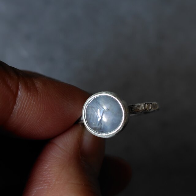 スターサファイア フォークリング　シルバー　12号　kitohi スターサファイア フォークリング シルバー 12号 kitohi スター