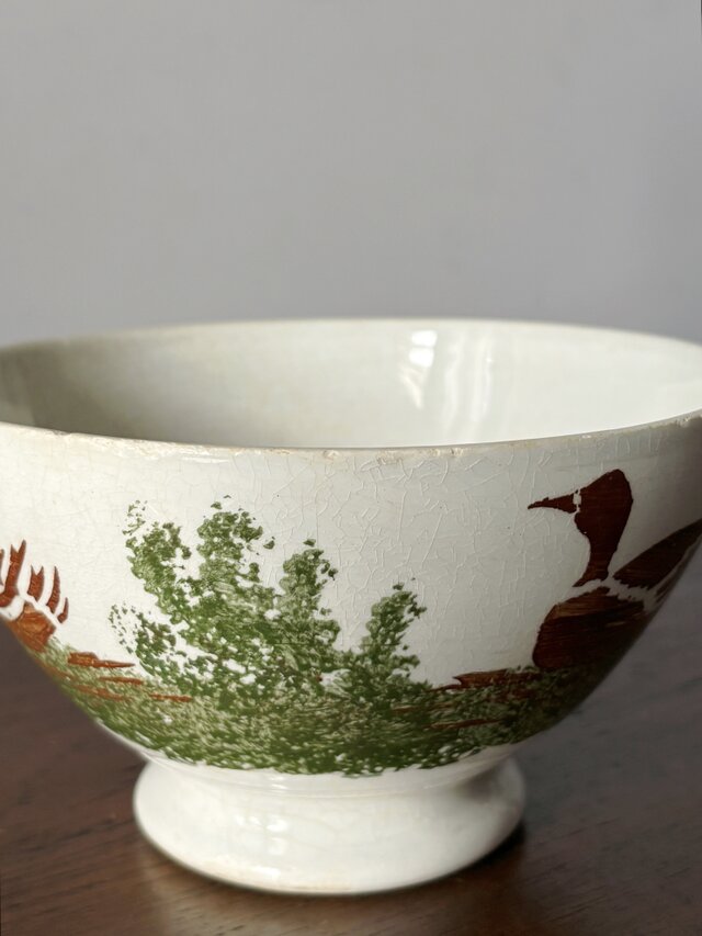 Choisy le Roi ショワジールロワ 白鳥柄 カフェオレ ボウル ステンシル