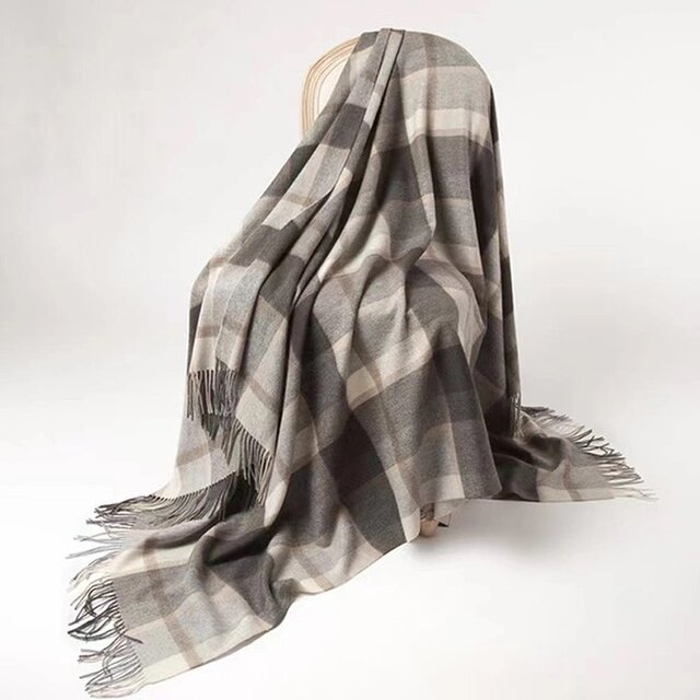 上質ウール ランケット ひざ掛け 毛布 ソファカバー ブランケット ウールの膝掛け ウール100%  極暖