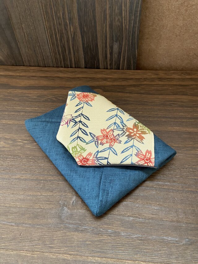 再販】数寄屋袋（S） | 枝垂レ桜（古布×リネン） | iichi 日々の暮らし