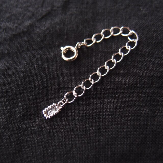 延長アジャスター／ジルコニア・レクタングル（5cm）【SILVER colour】