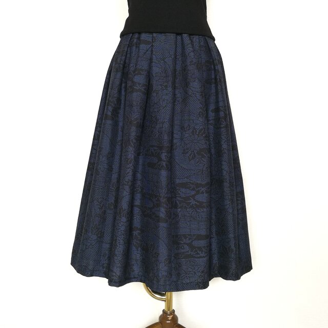 紬リメイク＊タックスカート