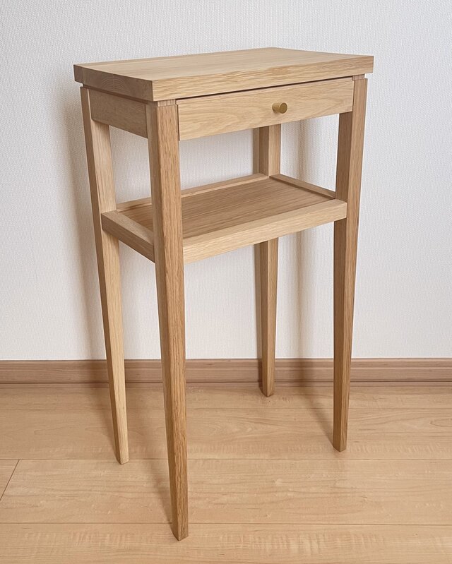 受注生産・特注オーダー可能】引き出し付きコンソールテーブル　北海道産ミズナラ≫