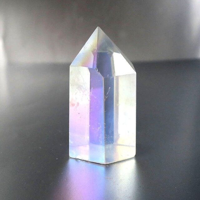 エンジェルオーラ（レインボーオーラ）オベリスク 天然石置物 インテリア