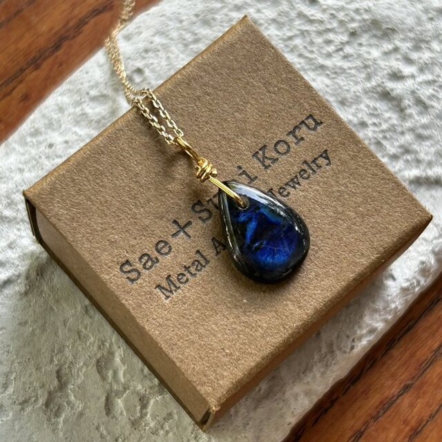 K24純金◇フィンランドの宝石◇スペクトロライト（スペクトル