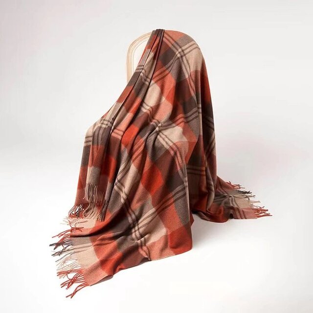 上質ウール ランケット ひざ掛け 毛布 ソファカバー ブランケット ウールの膝掛け ウール100%  極暖