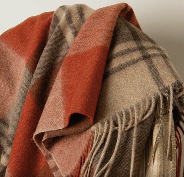 上質ウール ランケット ひざ掛け 毛布 ソファカバー