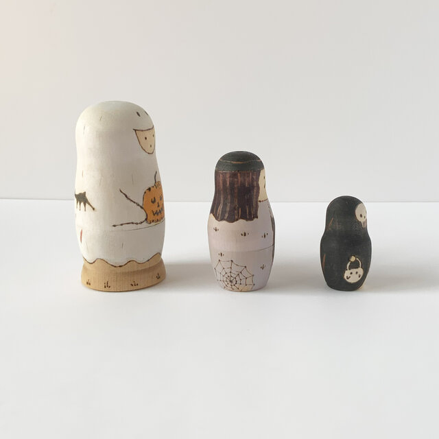 ロシア製品★ハンドメイド 置物 ハロウィン 魔法使い 魔女 マトリョーシカ 人形 ロシア製品☆ハンドメイド 置物 ハロウィン 魔法使い 魔女
