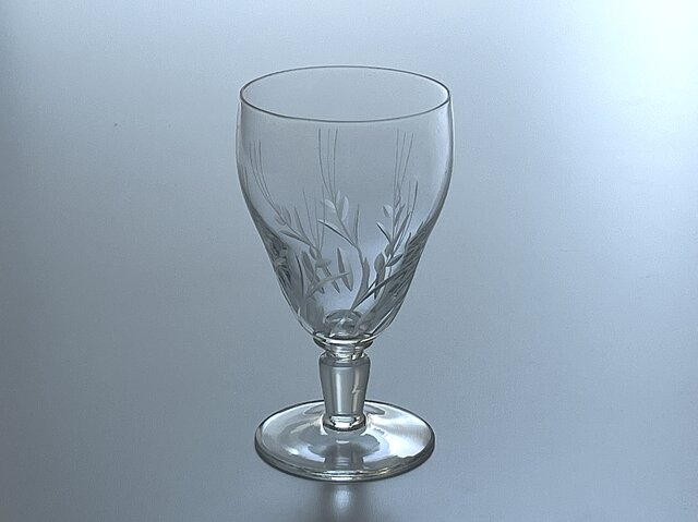 Karhula-iittala】Kukkahovi カットガラス（切子）の脚付きグラス