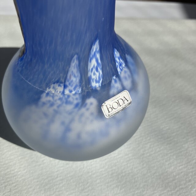 北欧＊BODA アクアブルーの花瓶/水色/ヴィンテージ花瓶 | iichi 日々の