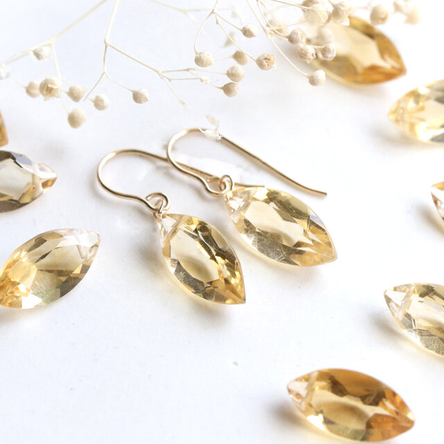 14kgfラブラドライト・オレンジシトリンピアス/イヤリング 14kgfラブラドライト・オレンジシトリンピアス/イヤリング