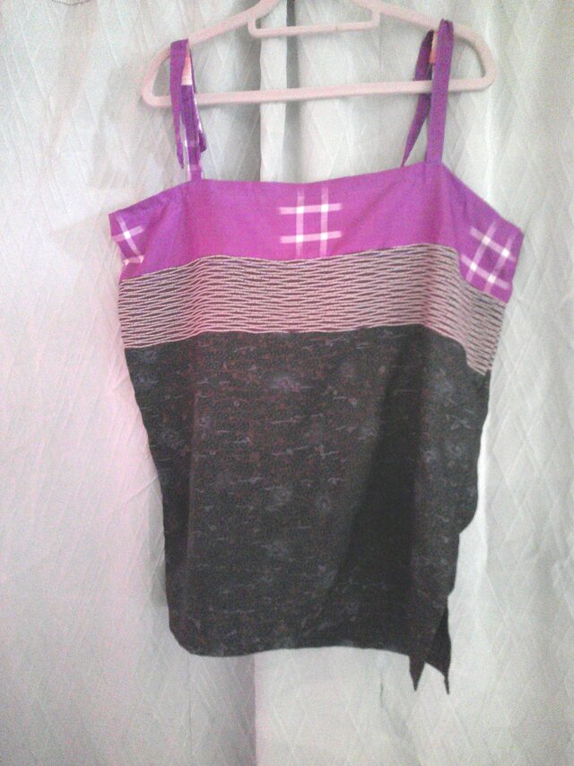 着物リメイク　キャミソールと変形ベスト　3172