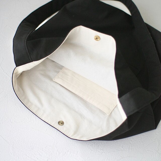 黒の11号帆布ワンショルダーバッグ｜ユニセックス・通勤通学・大容量