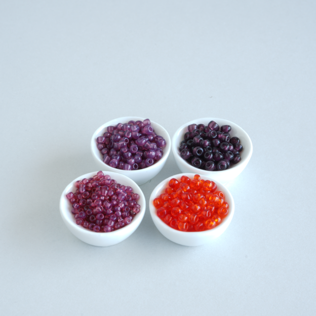 フランス製 ヴィンテージ シードビーズ セット * 秋果実の色*