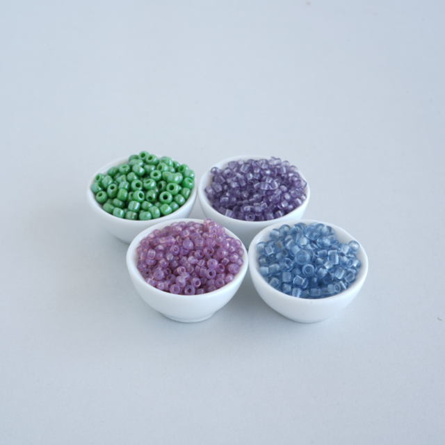 フランス製 ヴィンテージ シードビーズ セット * 霧雨の庭 *